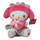 Peluche My Melody Sanrio Con Corazón Kawaii 