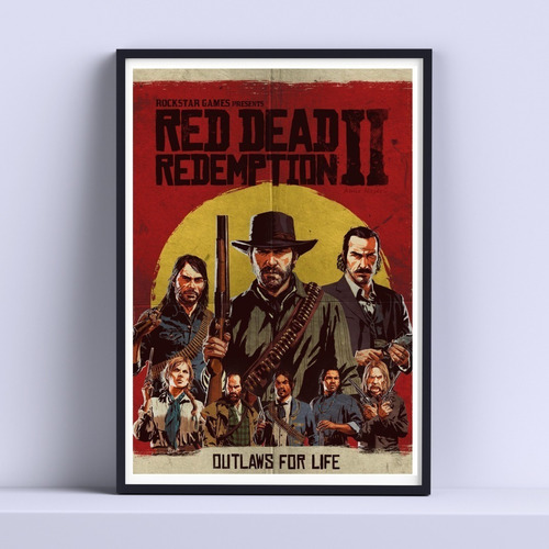 Cuadro Red Dead Redemption Decorativo 30 X 40cm