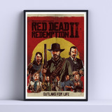 Cuadro Red Dead Redemption Decorativo 30 X 40cm