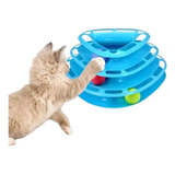 Juguete Para Gatos Pista Y Pelotas Forma De Torre Triangular