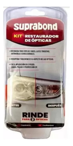 Kit Restaurador De Ópticas Suprabond - Pulido De Faros