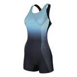 Traje De Baño Deportivo Mujer Natación Four Boxer Spandex