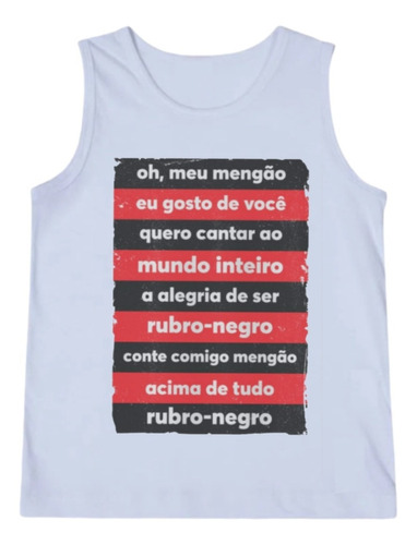 Camisa Flamengo Regata Masculino Oh Meu Mengão 100% Algodão