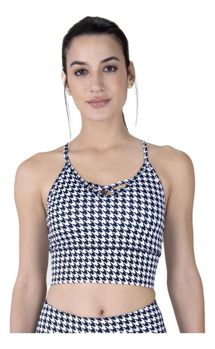 Top Deportivo Houndstooth Blanco Y Negro Everlast