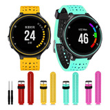 Pulseira Compatível Para Garmin 220 230 235 620 630 735 R Cor Preta Com Branco