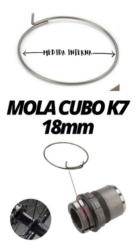 Mola Para Cubo K7 20mm 22mm 24 26 28 30mm Mtb Dh Enduro Bmx