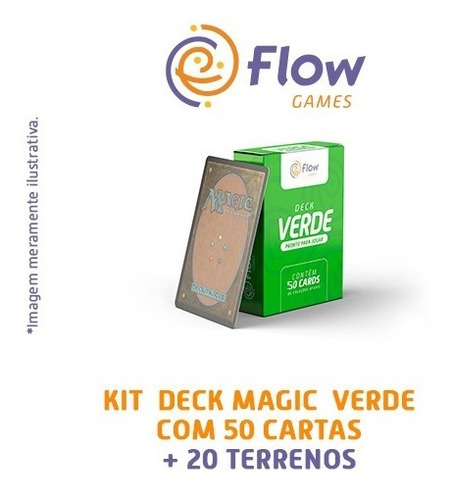 Kit Deck Magic Verde Iniciante - Completo Pronto Pra Jogar!