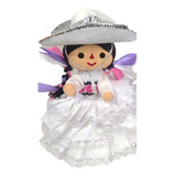 Muñeca Artesanal Mexicana María Lele Otomí Charra 35 Cm