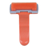 Cepillo Para Mascota Gato Perro Piel Suave Color Naranja