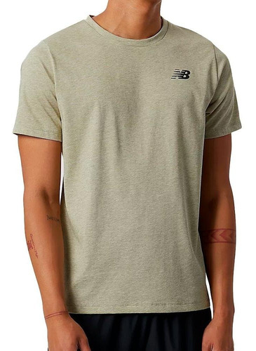 Camiseta New Balance Heathertech Tee Para Hombre-beige