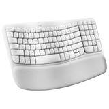 Logitech Wave Keys, Teclado Ergonómico Inalámbrico, Blanco