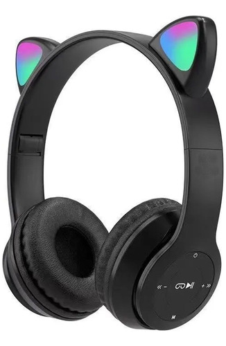 Auriculares Vincha Bluetooth Oreja Gato Luz Led Gatito Niños