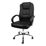 Silla De Oficina T-go Prestige Cómoda Giratoria 360° Eco Cuero Premium Asiento Cuádruple Capa Espuma Altura Ajustable Apoyabrazos Acolchados Hasta 200 Kg Ch2020 Color Negro