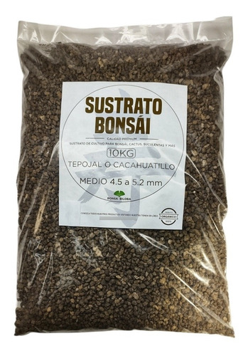 Sustrato Tepojal Medio 4.5 A 5.2 Mm Para Bonsai, Cactus 10kg