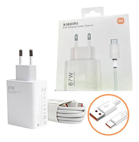 Kit Carregador E Cabo Xiaomi Mi Turbo 67w Redmi Pro Ultra 11