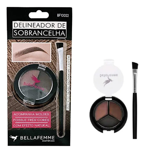 Kit Sobrancelhas Maquiagem Sombras Iluminador Primer Pincel