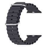 Pulseira Silicone Ondas Para Apple Watch 8 45mm Series 8