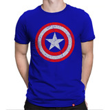 Camiseta Capitão América Escudo Camisa Vingadores Marvel 