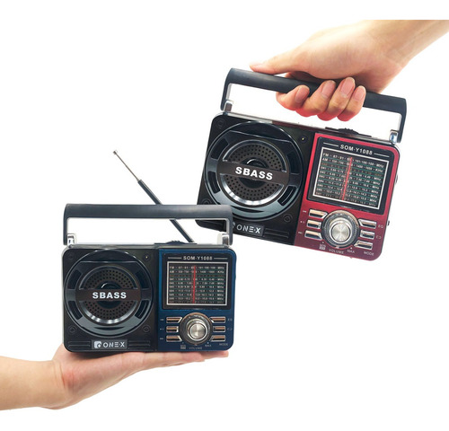 Rádio Retrô Vintage Am Fm Portátil Bluetooth Recarregável