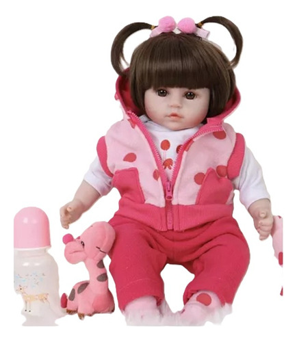 Muñeca Reborn Rosa Bebe Renacer Muñeco Silicona Realista