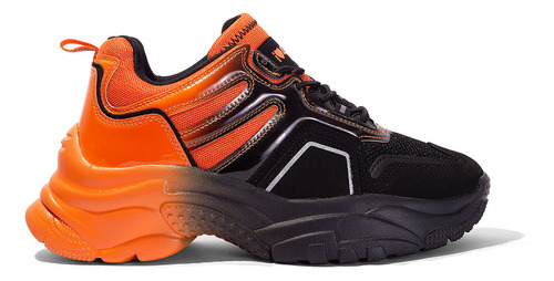 Zapatillas 47 Street Glover Negro Naranja Mujer