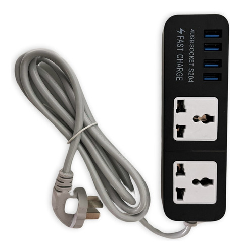 Zapatilla Electrica 2 Tomas 220v + 4 Tomas Usb Carga Rapida