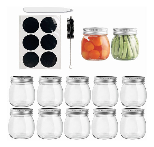 Frascos Vasos  Ball Mason Jar De 300ml (10 Onzas) 12 Pzs