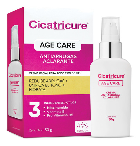 Cicatricure Age Care Crema Antiarrugas Aclarante 50g