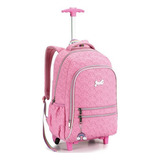 Mochila Feminina Rodinhas Juvenil Teen Arco Íris Matelassê Cor Rosa