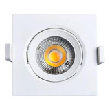 Spot Led Quadrado Direcionável Embutir 7w Cor Branco Quente 3000k 110v/220v