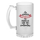 Mug Cervecero Vidrio Opalizado Personalizado Caja Individual