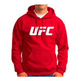 Buzo Buso Saco Hoodies Rojo Logo Ufc Con Capota