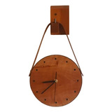 Reloj De Pared Madera Artesanal Grueso Colgante