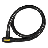 Candado Con Cable De Acero 12 Mm 1.5 Mt Crossmaster 9933435 Color Negro