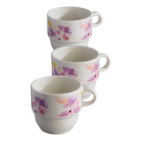 Set 3 Pocillos Té Rosetta 201.4ml Sl146h004403 Color Multicolor