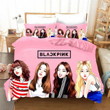 Juego De Fundas De Edredón Kpop Para Cama Doble, Color Negro