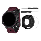 Kit  Case + Película Vidro Pulseira Para Garmin 235