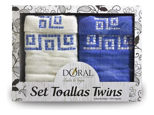 Juego Toallas 4 Piezas Twins (2x40x60 + 2x70x140 Cms)