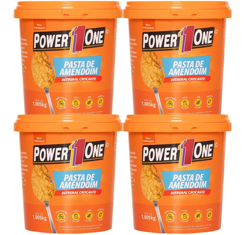 4x Pasta De Amendoim Power One Diversas - Envio Imediato 