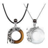 Collar Obsidiana Negra Collares Yin Yang Para Parejas