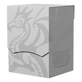 Deck Shell Dragon Shield 100+ Cartas - Ashen White