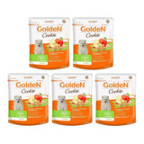 Kit 5un Cookie Para Cães Filhote Maçã E Aveia 350g Golden