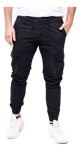 Pantalon Jogger Cargo De Gabardina Elastizado Hombre Babucha