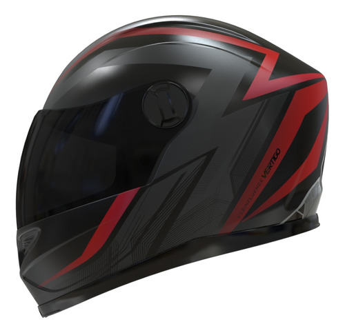 Casco Integral Moto Vertigo V32 Influence Rojo/negro Mate