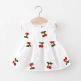 Vestido De Princesa Floral De Manga Corta Para Niñas Pequeña