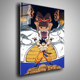 Cuadro Metalico Goku Vegeta Ozaru Dragon Ball Arte 40x60cm