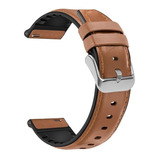 Pulseira De Couro Para Galaxy Watch5, 4, 3, 2 E 1 - 20mm