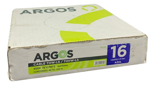 Cable Argos Thw #16 Caja Con 100 Mts