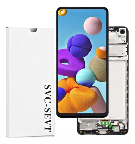 Modulo Pantalla Para Samsung A21s A217 Con Marco Display Lcd