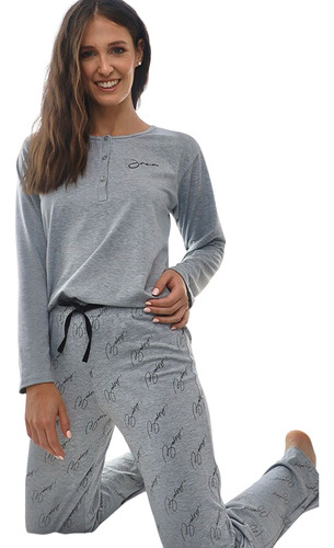 Pijama Jaia 24002 Con Cartera Y Pantalon Estampado